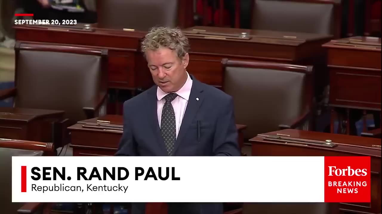 [2023-09-20] Rand Paul Issues Issues Stark Warning To Biden, Senate, & House About Ukraine Funding