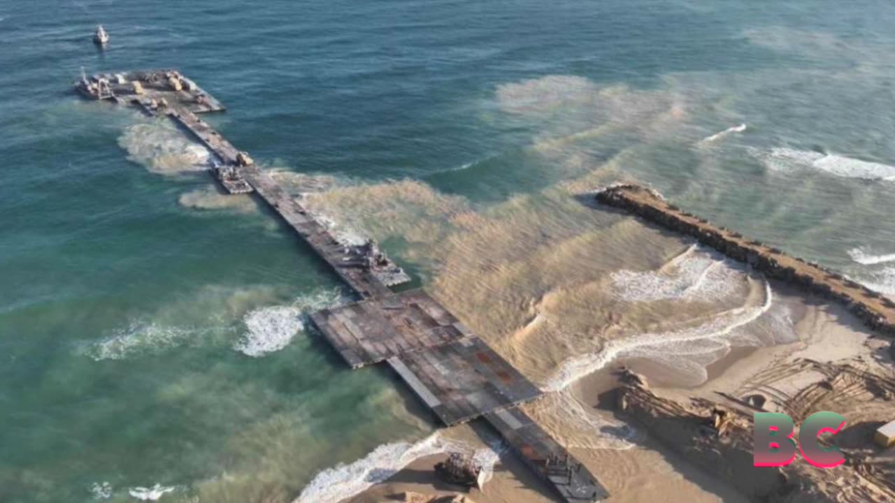 Aid deliveries suspended after rough seas damage US pier