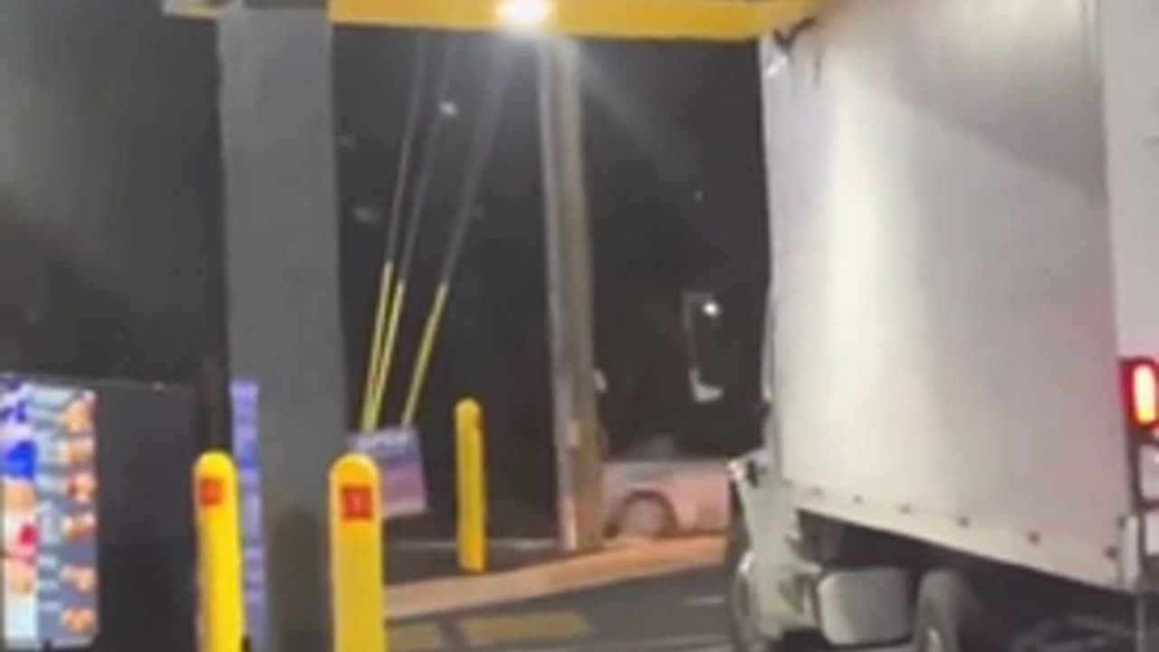 Truck Fail At McDonald's Drive-thru!