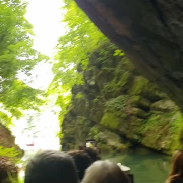Beautiful scenery comming out of a cave