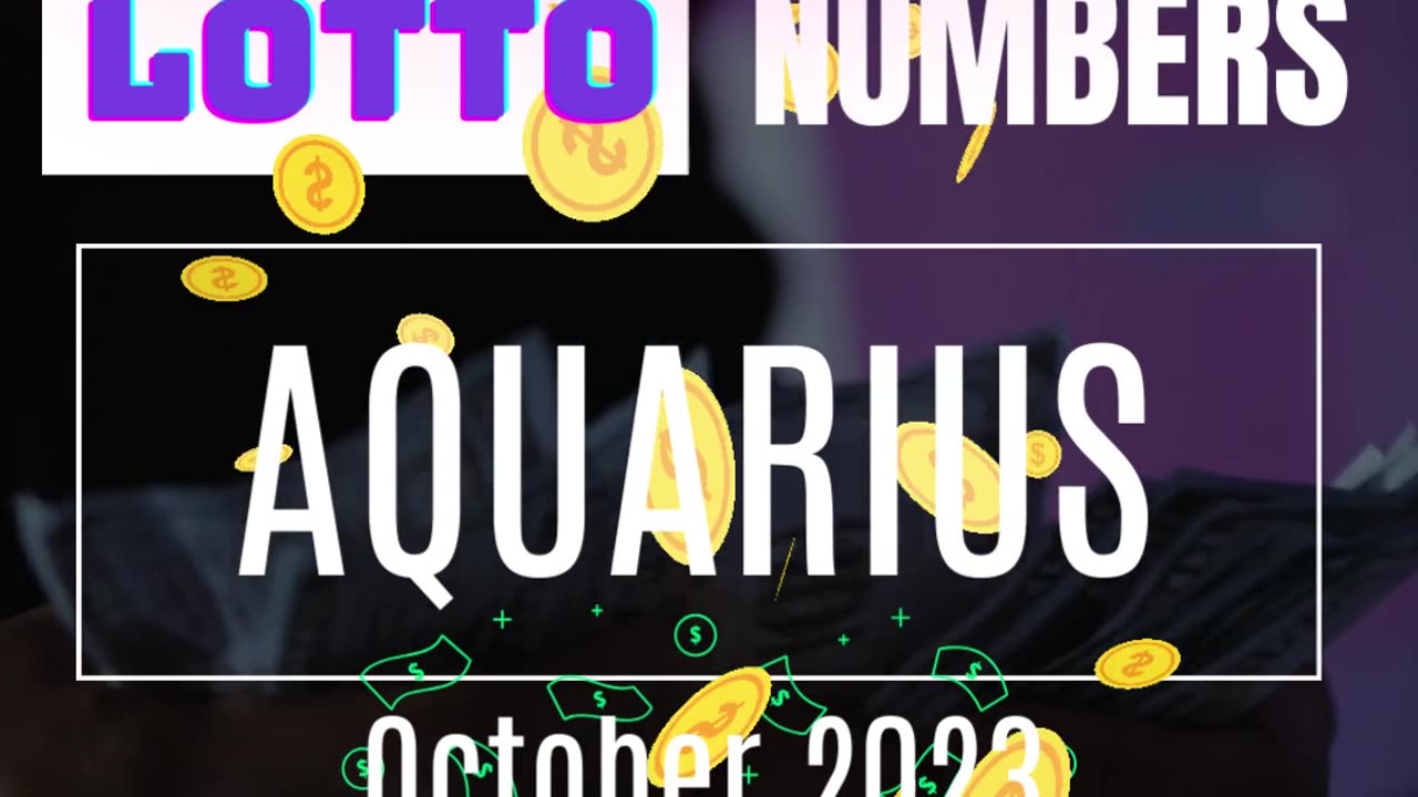 AQUARIUS JACKPOT WINNER!!💸❤️💲💕✨👉OCTOBER 2023❤️💲💕✨💰❤️💸 Lucky Lotto Numbers. #tarot #lottonumbers