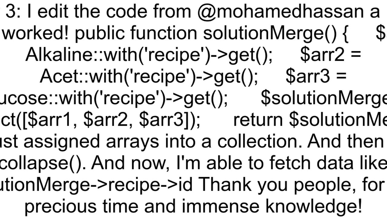 How to get relation 39table139 OR 39table239 OR 39table339 into one table in laravel