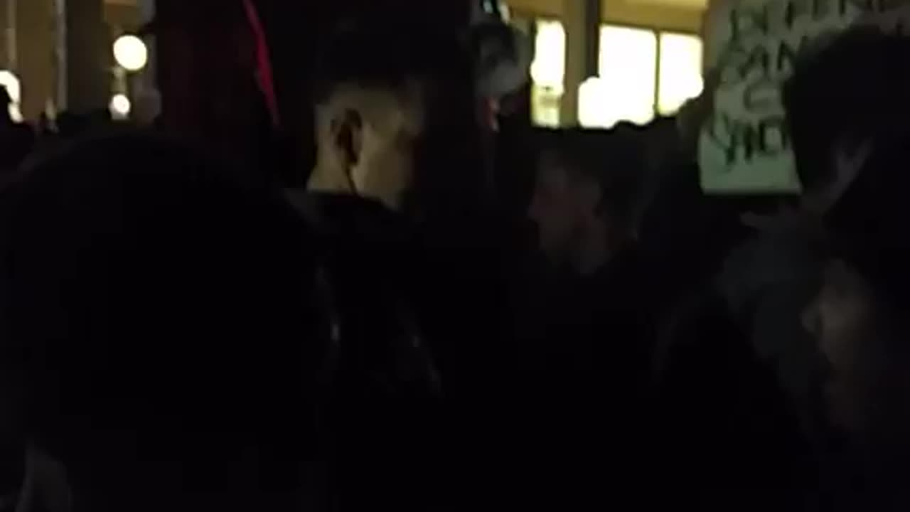 Feb 1 2017 Berkeley milo's speech 1.8 Antifa steals mans MAGA hat and throws eggs at him