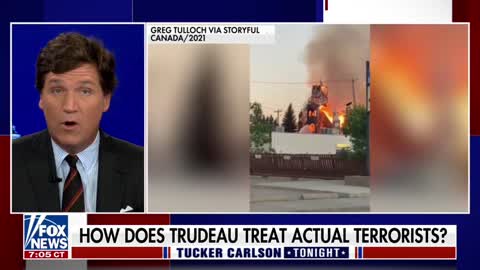 Tucker Carlson looks at how Justin Trudeau reacted to actual terrorists