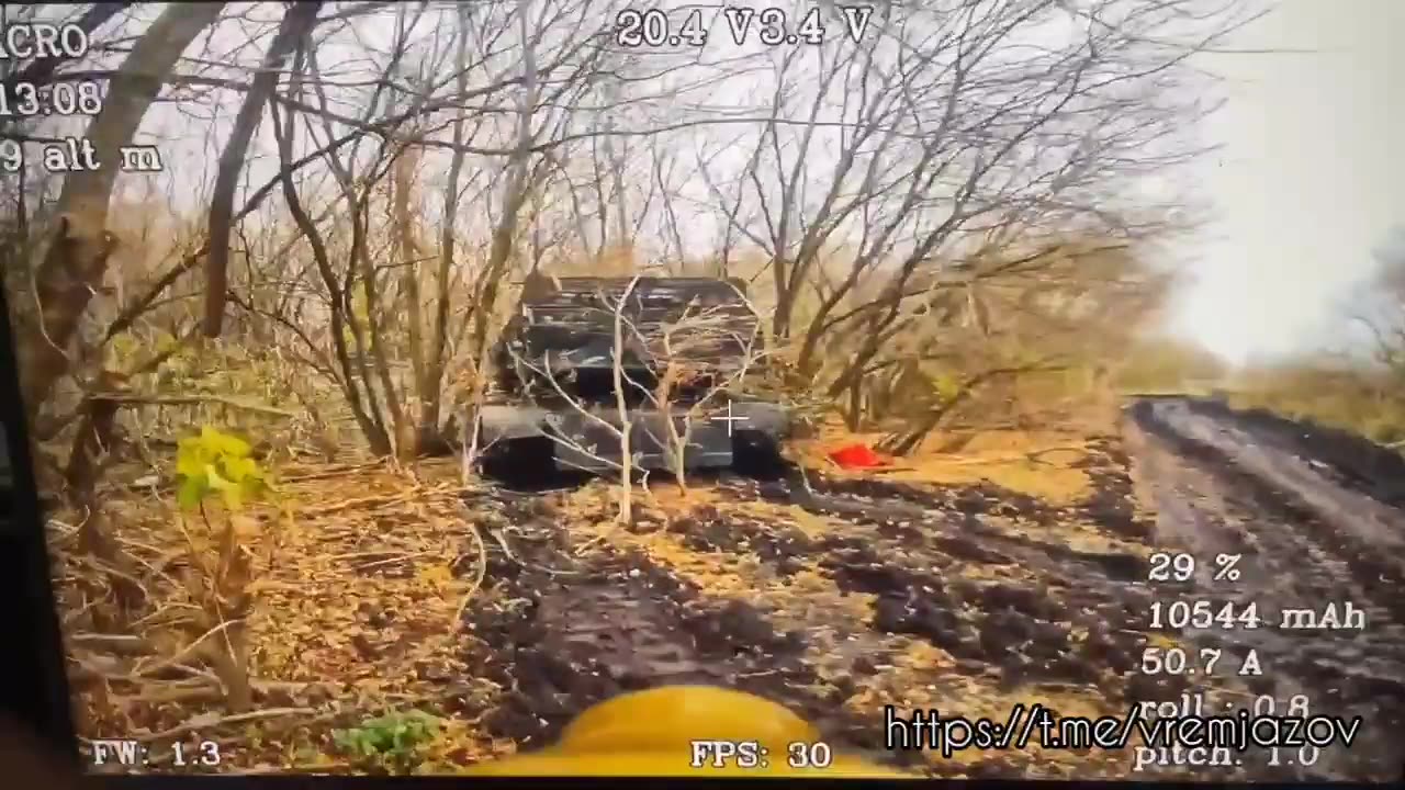 "Prince Vandal" Wired FPV Strikes an M1A1SA Abrams Tank of the AFU