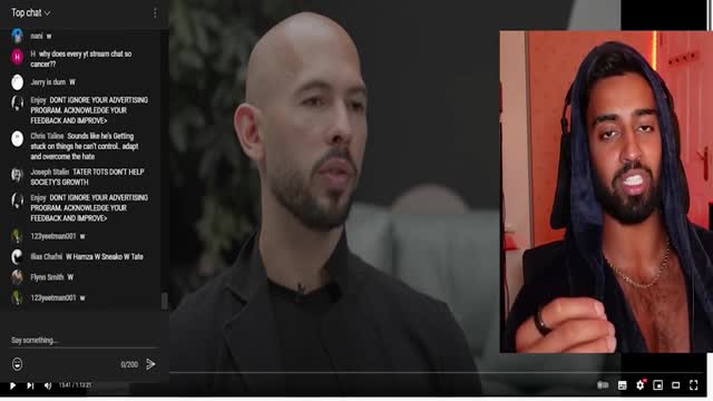 Hanza gives MASSIVE RESPECT to Andrew Tate.