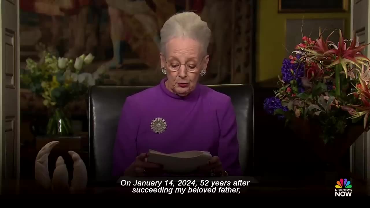 Denmark's Queen margrathe || announces she will abdicate the throne