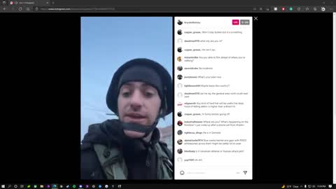 Missile flying over Australian reporter while he is streaming in Ukraine.