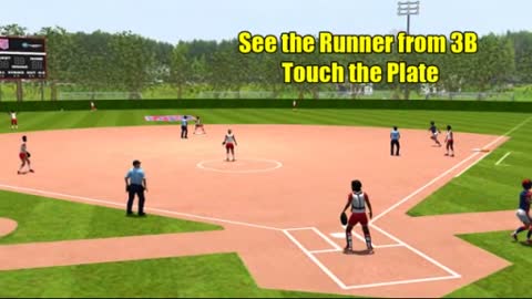 3 Umpires - Runner On 3B - Extra Base Hit To Outfield
