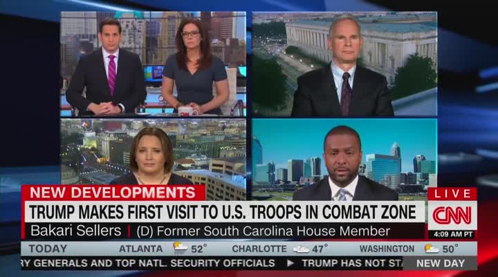 Trump shouldn’t be praised for visiting Iraq war zone, says CNN’s Bakari Sellers