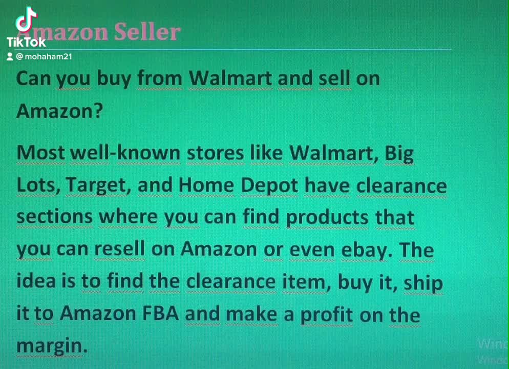 Can you buy from Walmart and sell on Amazon?