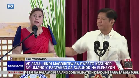 VP Sara, hindi magbibitiw sa pwesto kasunod ng umano'y pagtakbo sa susunod na eleksyon