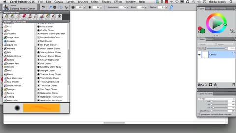 Corel Painter painting software basic tutorial. Chapter nine