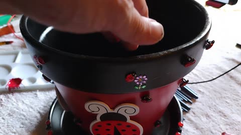 Lady bug pot