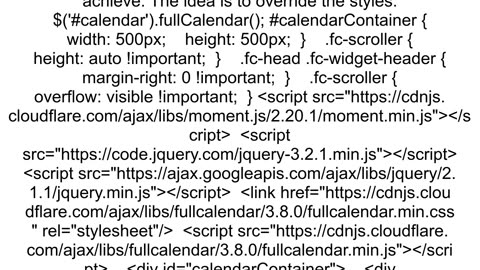 How to get rid of fullCalendar scrolling