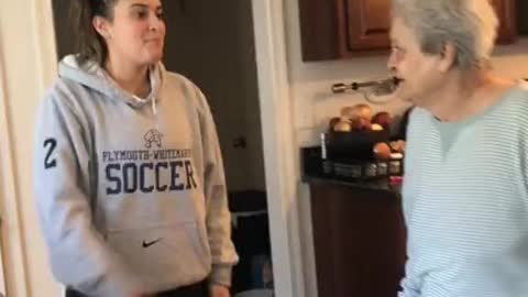 Teaching grandma how to tiktok