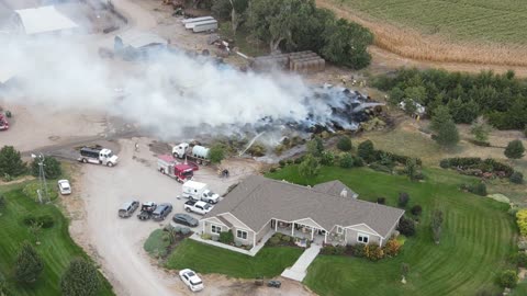 Big Round Bale fire South of Cozad