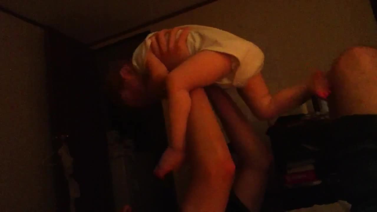 Emma and daddy playing