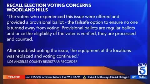 Local KTLA report on Republicans being told that they already voted in CA recall election