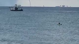 Epic waterspout seen off the coast of Dauphin Island in Alabama