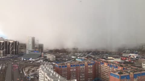 A snow storm in Krasnoyarsk!