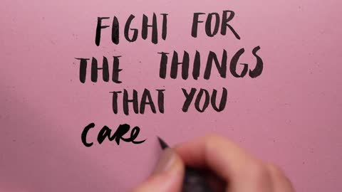 Writing A Quote In Calligraphy