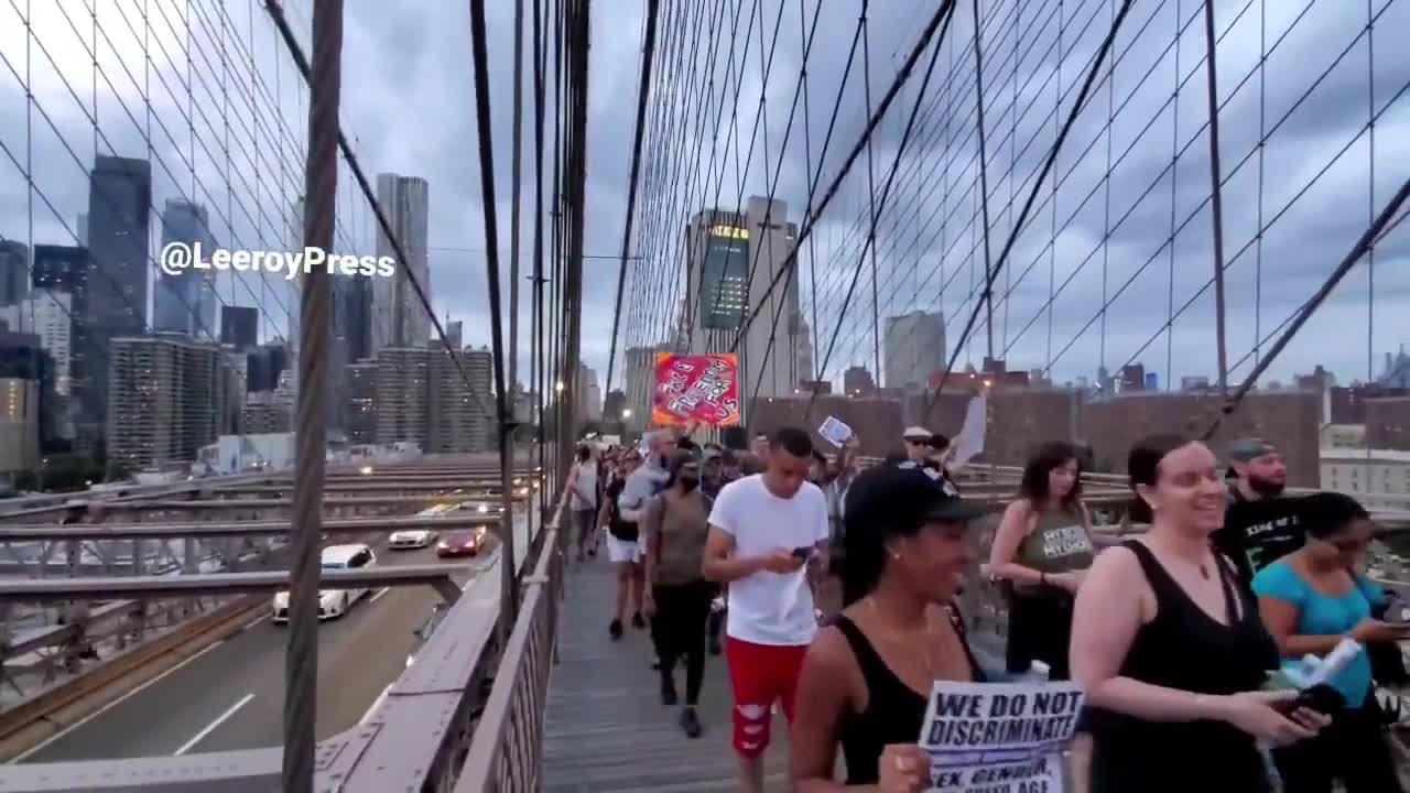 New Yorkers Protesting Against Vaccine Mandate Chant "F Joe Biden"