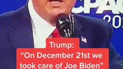 THE MILITARY, OUR GENERALS… ON DECEMBER 21st WE TOOK CARE OF JOE BIDEN, HE GOT HIS SHOT….