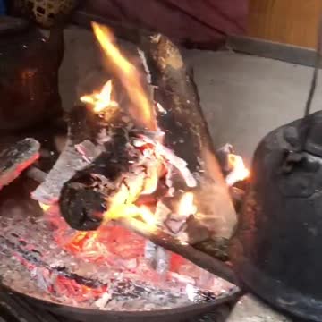 to watch the fire quietly