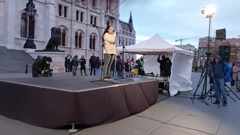 Magyar egészségügyi dolgozó kitálal