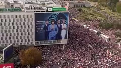 Manifestazione antigovernativa a Varsavia.