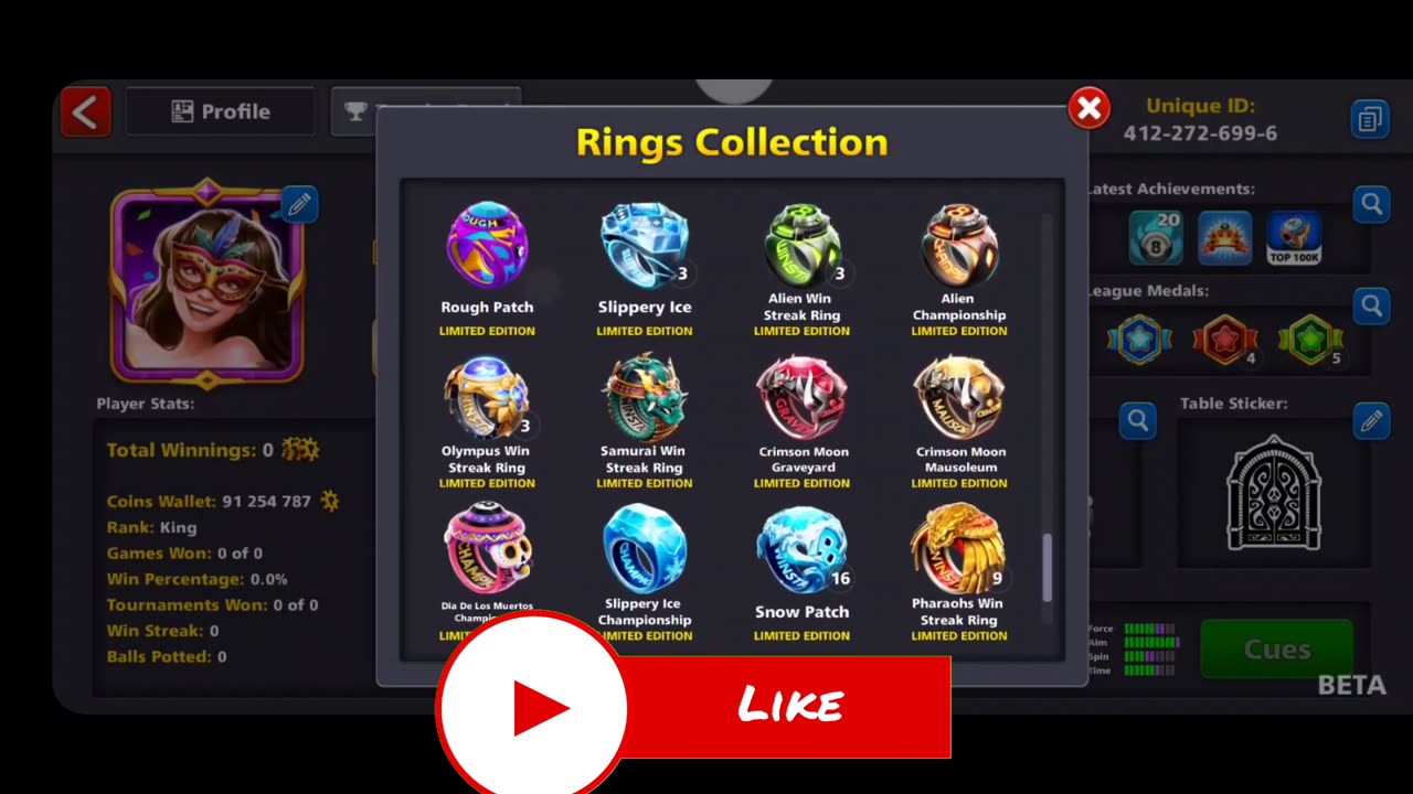 Jungle cue Win Rings Streak 💍 How much to cue Max.