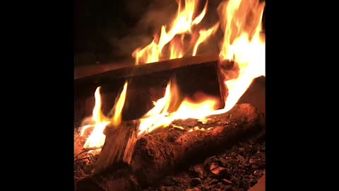 Relaxing by a Fire