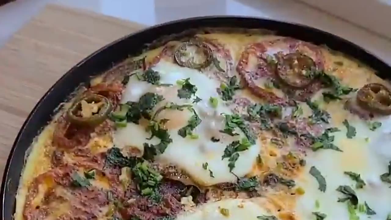 Egg meal and mattisha, a popular Moroccan dish that is easy and delicious 😋👌❤️-Morocco