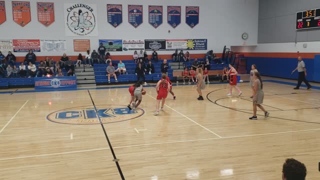 Karly Pasmore Steel, Fast Break, Score and Foul - Varsity Basketball - Powell vs. Challenger K8