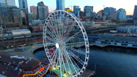 An aerial view of Seattle