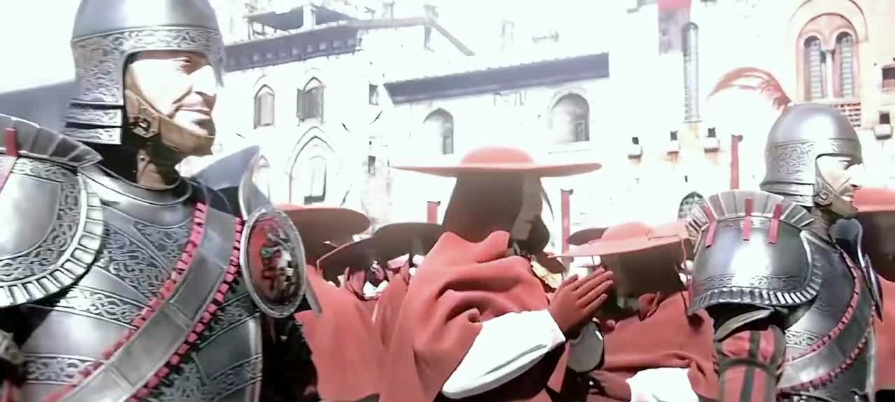 It was a warm afternoon with knights and horses fighting together