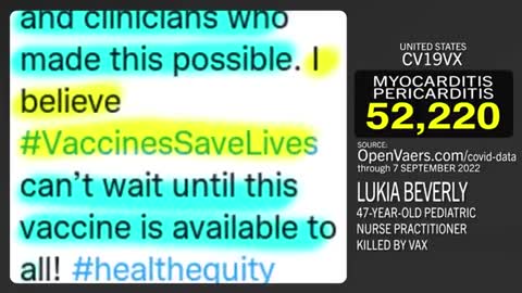 HEY EVERYBODY SHE TRUSTED SCIENCE (SCIENTISM) NOW SHE IS DEAD. VACCINES SAVE LIVES SHE SAID!