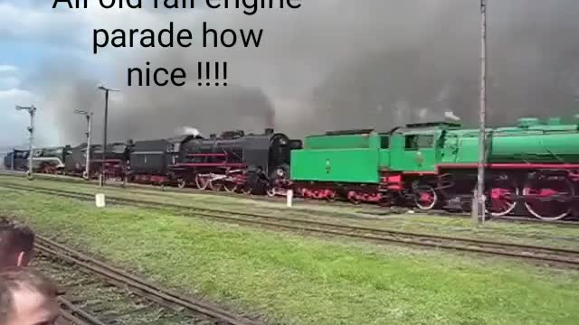 An old rail engine parade how nice