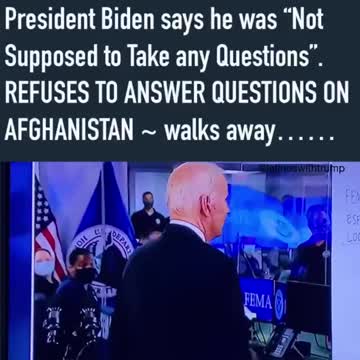 Joe Biden Refuses To Take Questions About Afghanistan
