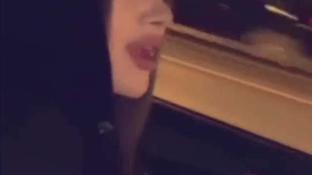 Beautiful girl enjoy song.