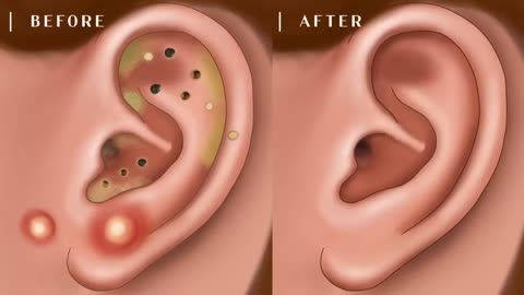 ASMR ear blackhead extraction video