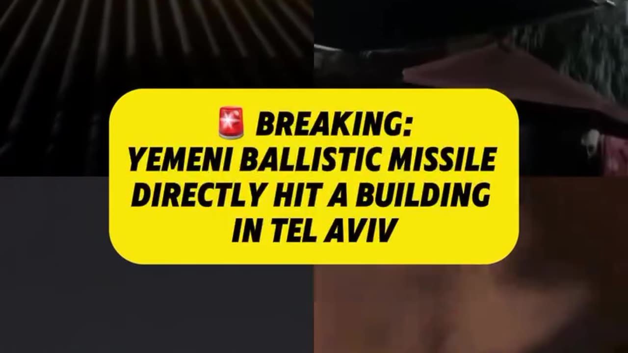 🚨 BREAKING: a Yemeni ballistic missile bypassed the Iron Dome, directly hit a building in Tel Aviv