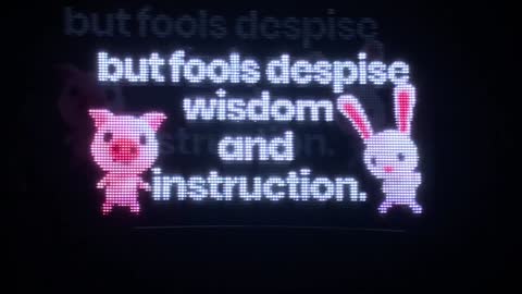 The fear of The LORD is the beginning of knowledge