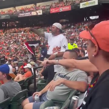 Hamas supporter disrupt an Orioles game