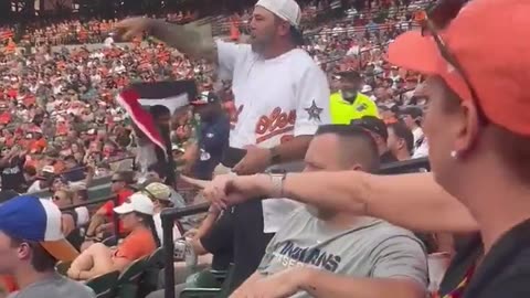 Hamas supporter disrupt an Orioles game