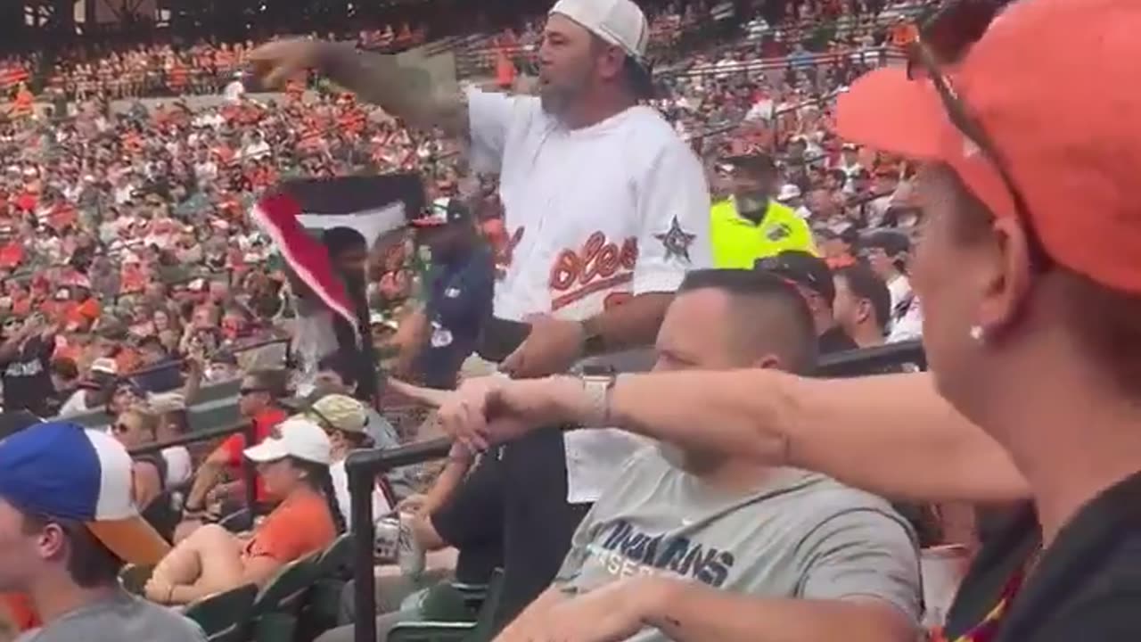 Hamas supporter disrupt an Orioles game