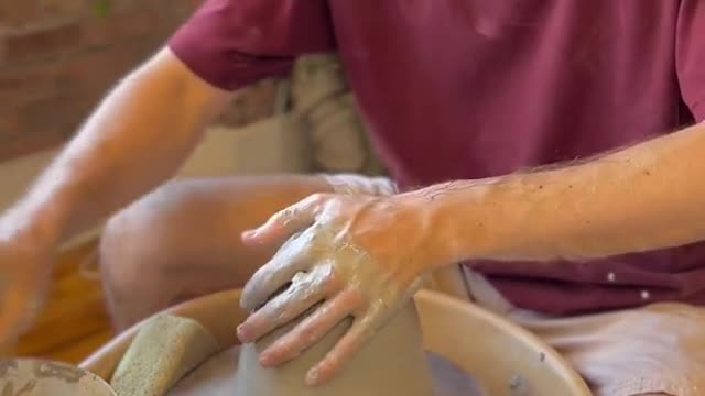 Today I wore a hat #pottery #asmr #satisfying
