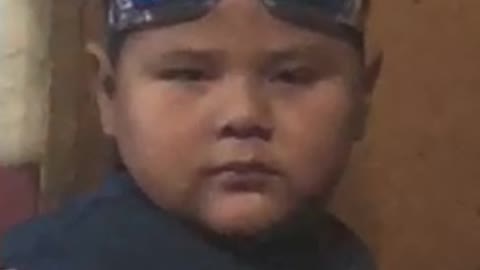Collab copyright protection - boy in blue stomps glasses on face