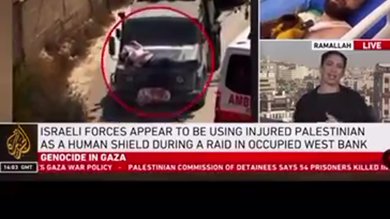 Mujahed Abbadi was shot and left to bleed for around 2 hours tied on the hood of the jeep